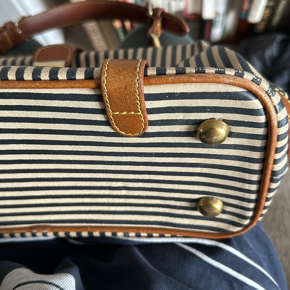 Holding Horses, Anthropology leather satchel, striped bag. - Picture 12 of 16